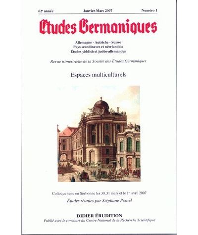 Études germaniques - N°1/2007