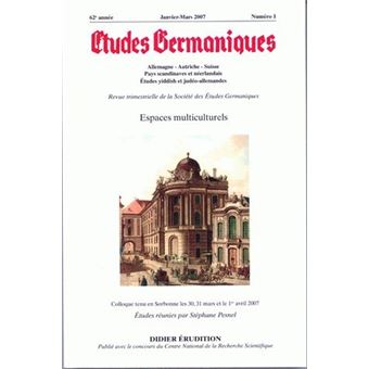 Études germaniques - N°1/2007