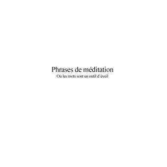Phrases de méditation