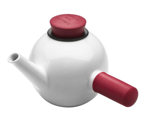 Théière Porcelaine Anse Latérale QDO Rouge