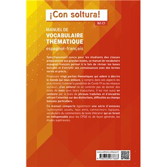 ¡Con soltura! Manuel de vocabulaire thématique espagnol-français B2-C1