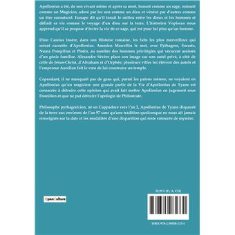 La vie d'Apollonius de Tyane, ses voyages, ses prodiges