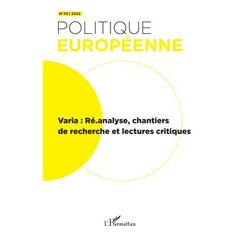 Varia : Ré.analyse, chantiers de recherche et lectures critiques