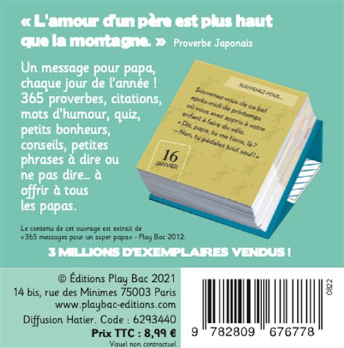 Mini Calendrier 365 Mots D Amour Pour Papa Cartonne Collectif Livre Tous Les Livres A La Fnac