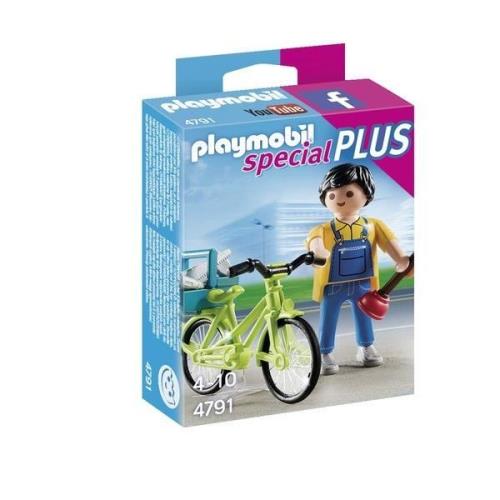 Playmobil 4791 Handyman with Bicycle