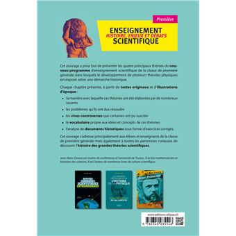 Enseignement scientifique : Histoire, enjeux et débats - Première