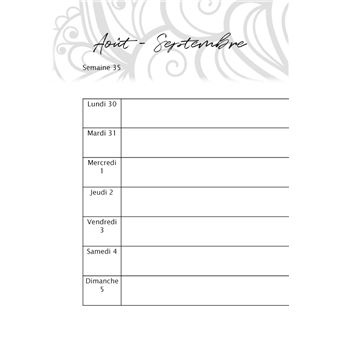 AGENDA ROUGE Format broché