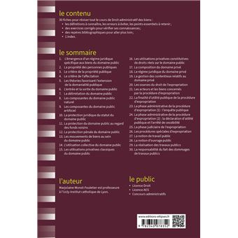 Fiches de droit administratif des biens