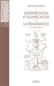 Interprétation et signification à la renaissance