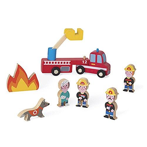 Figurines en bois Janod Mini Story Pompiers