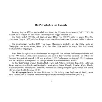 Die Petroglyphen von Tamgaly in Kasachstan