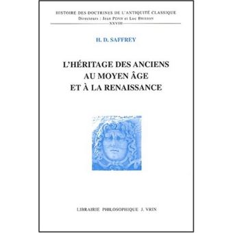 L'héritage des anciens au Moyen Âge et à la Renaissance