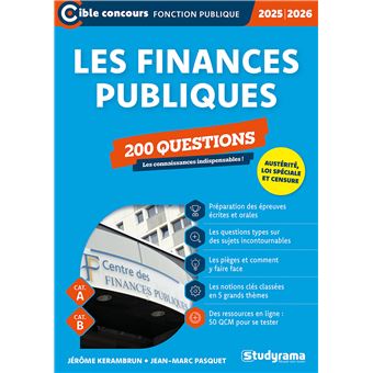 Les finances publiques – 200 questions (Catégories A et B – Édition 2025-2026)