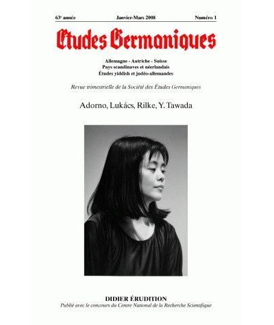 Études germaniques - N°1/2008
