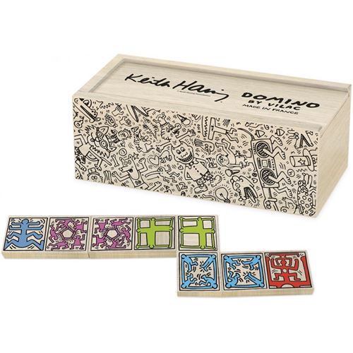 DOMINOS BOIS NATUREL KEITH HARING