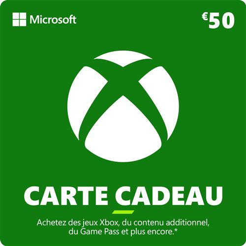 Code de téléchargement Xbox carte cadeau monnaie virtuelle 50€