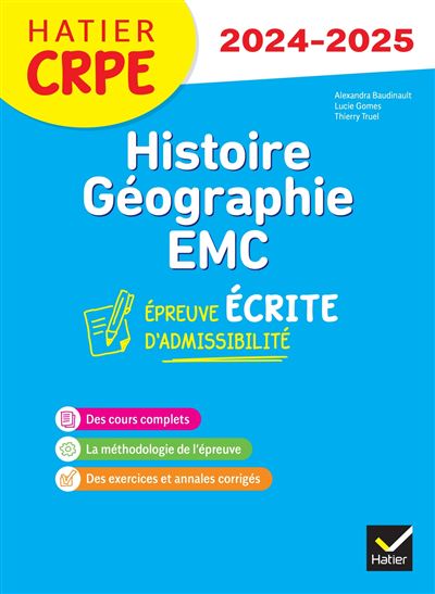 Histoire-Géographie-EMC- CRPE 2024-2025 - Epreuve écrite d 