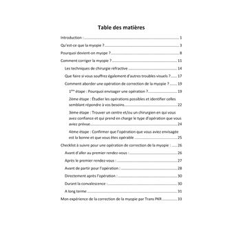 Le guide de la correction de la myopie
