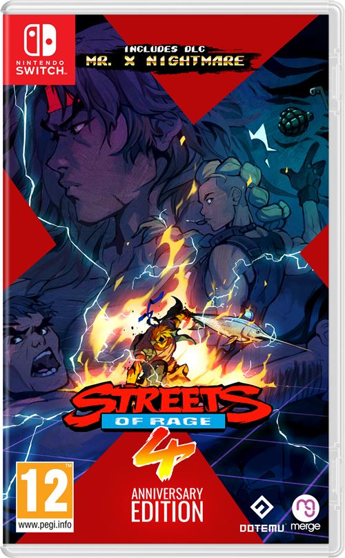 Pochette avant du jeu Streets of Rage 4 Anniversary Edition Nintendo Switch