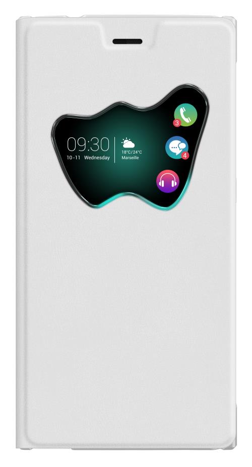 Etui Folio Wiko W Vision pour Highway Pure Blanc