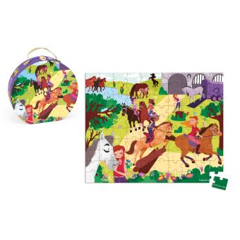 Valisette Puzzle Janod Equitation 100 pièces - Puzzle - Achat