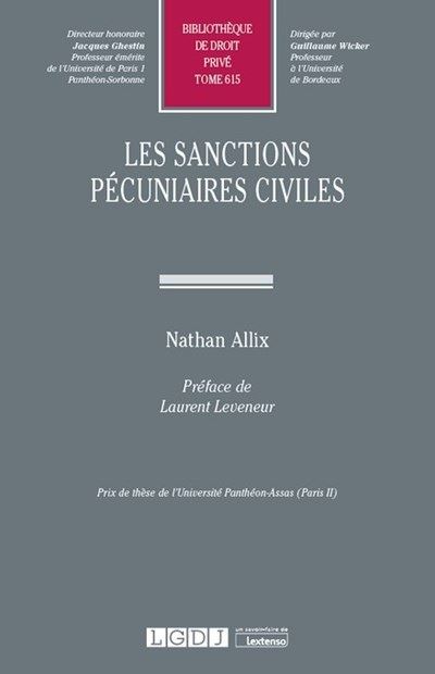 Les sanctions pécuniaires civiles - Nathan Allix - broché