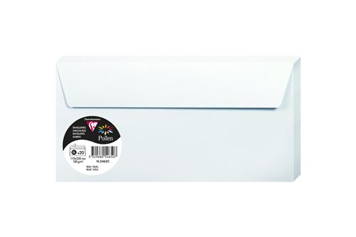 Pack de 20 enveloppes DL Pollen 110 x 220 mm Bleu ciel
