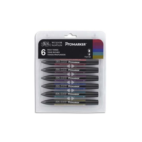 Set de 6 marqueurs Promarker Winsor et Newton Tons riches
