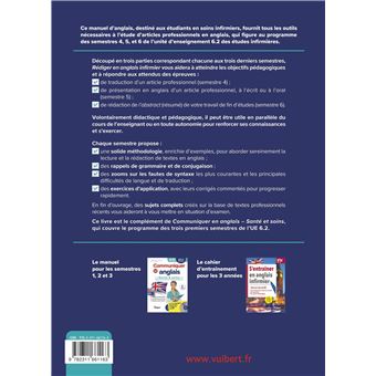 Rédiger en anglais infirmier - IFSI UE 6.2