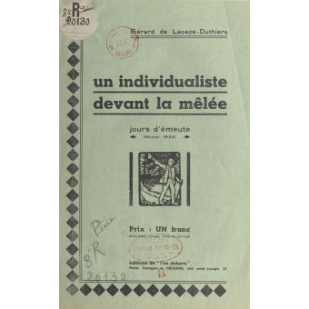 Un individualiste devant la mêlée - 1