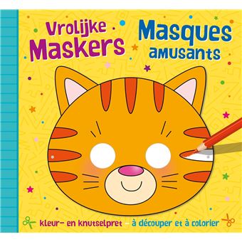 Masques amusants - à découper et à colorier
