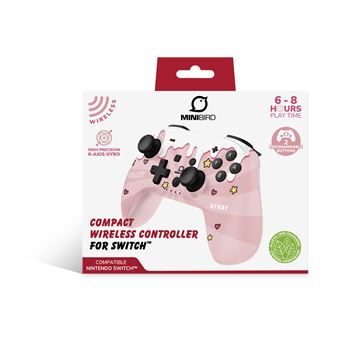 Manette sans fil Bluetooth Minibird pour Nintendo Switch Edition Sweet Pink