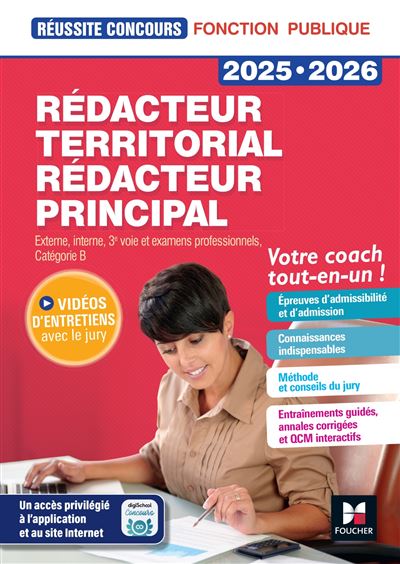 Réussite Concours - Rédacteur territorial/Rédacteur principal - 2021-2022 - Préparation complète