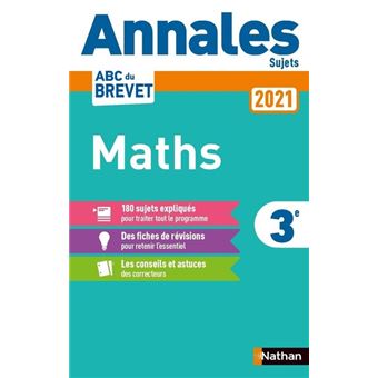 Annales Brevet 2021 Maths - Non Corrigé