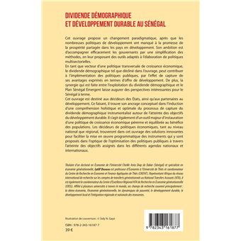 Dividende démographique et développement durable au Sénégal Vol 1