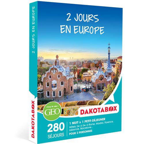Coffret cadeau Dakotabox 2 Jours en Europe