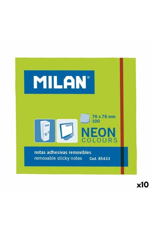 ADH NOTES 76X76MM NEON GREEN