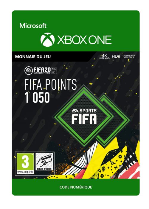 Code de téléchargement FIFA 20 Ultimate Team 1050 points Xbox One