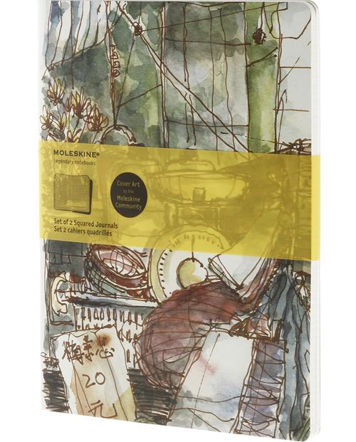 Cahier quadrille artistique - marche chinois - set de 2