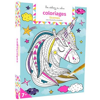 Coloriages licornes - pochette avec feutres