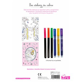 Coloriages licornes - pochette avec feutres