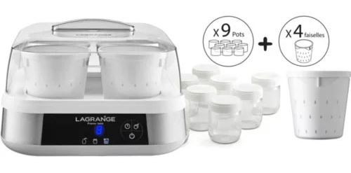 Lagrange - Yaourtière et Fromagère - Inox - 9 Pots - 1.5 Litres - Image 4