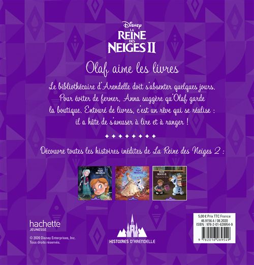 Livre + DVD du film Olaf la Reine des Neiges HACHETTE prix pas cher