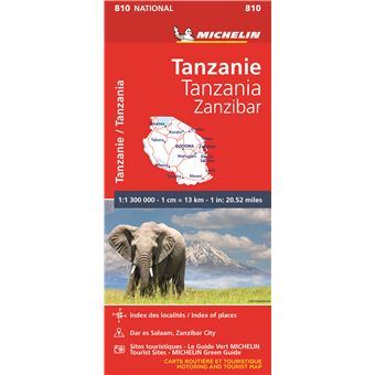 Carte Tanzanie Zanzibar Michelin