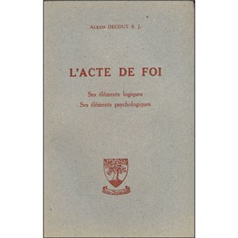 L'acte de foi