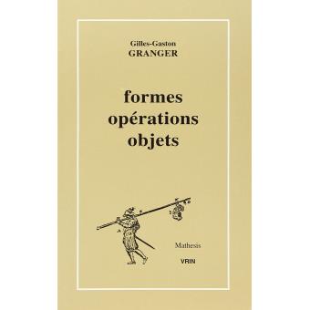 Formes, opérations, objets