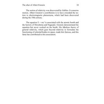 The ether of Albert Einstein