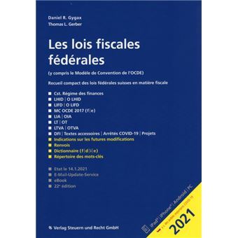 Les lois fiscales fédérales 2021