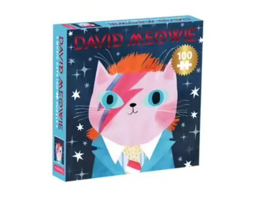 Galison Music Cats David Meowie Puzzle - 100 Piece