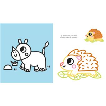 Coloriages à bords pailletés - Gabin le lapin